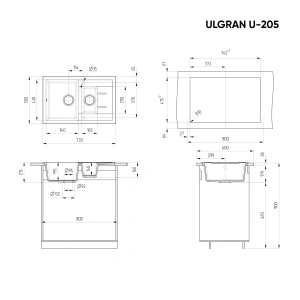 Granitni sudoper Valterra V205 boja bez - Img 2