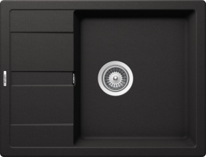 Cristalite® granitni sudoper Schock Ronda D-100L, crna mat boja, s prostranim koritom.