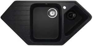Ugaoni granitni sudoper Valterra V409 boja crna