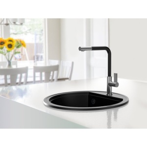 Valterra COMO Okrugli Granitni Sudoper – Ultra Crna (ϕ 510mm) - Img 3