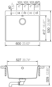 PREMIUM Granitni sudoper SCHOCK GEMO N100 Nero crna - Img 2