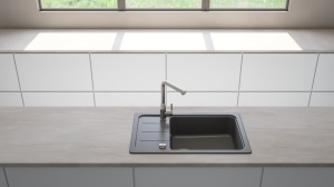Schock granitni sudoper FORMHAUS D-100LS boja crna mat - Img 3