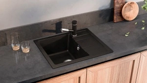 Granitni sudoper Valterra V607 65x50x20 boja crna - Img 2