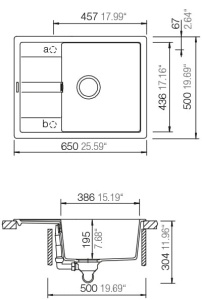 Schock granitni sudoper RONDA D-100L boja crna mat - Img 3