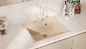 Granitni sudoper 560x500 - BEŽ model V104 - Img 2