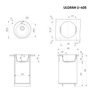 Granitni Sudoper Valterra V405 - boja siva - Img 2