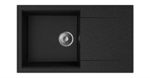 KOMPLET Granitni Sudoper 78x46 - GRANIT CRNA model V507 i lučna crna slavina - Img 2