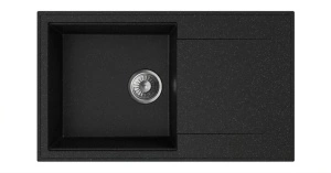 KOMPLET Granitni Sudoper 78x46 - GRANIT CRNA model V507 i lučna crna slavina - Img 2