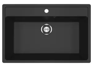 VALTERRA Granitni Sudoper, model V600 čisto crna boja 77x50x20cm
