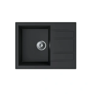 Granitni sudoper Valterra Torino ultra crna boja 65x50x21 cm