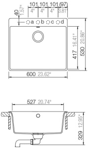 PREMIUM Granitni sudoper SCHOCK GEMO N100 Asphalt siva - Img 2