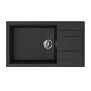 Granitni sudoper Valterra Stella 86x50x21 cm, ultra crna boja