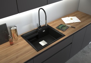 Granitni Sudoper VISTA ultra crna boja - Img 2