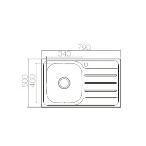 Limeni sudoper 79×50×17 cm – debljina 0,8 mm - Img 2