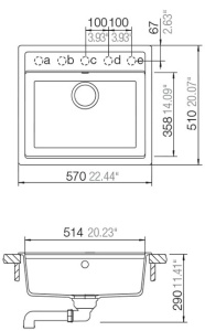 PREMIUM Schock Cristadur granitni sudoper MONO N-100 boja Silverstone - Img 3