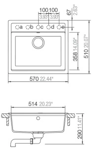 PREMIUM Schock Cristadur granitni sudoper MONO N-100 boja Silverstone - Img 3