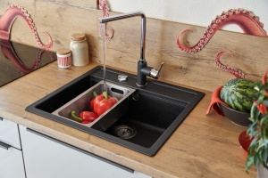 Schock granitni sudoper NEMO N-100 boja crna mat - Img 3