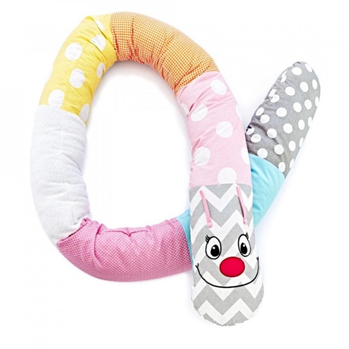 Protectie laterala multifunctionala BabyJem Caterpilar (Culoare: Roz)