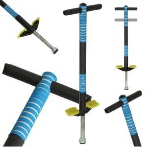 Adjustable pogo jumping bar albastru