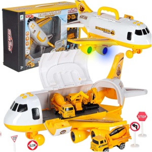 Aeronava de transport + 3 vehicule de construcție