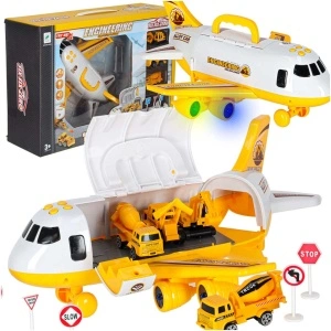 Aeronava de transport + 3 vehicule de construcție