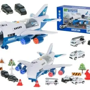 Aeronava Transporter + 6 mașini de poliție lateral/față