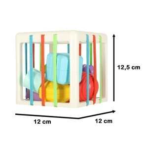 Blocuri de puzzle cu cub senzorial flexibil plug-in puzzle pătrat cu sorter de formă - Img 2