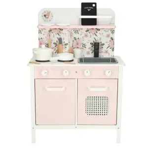 Bucătărie din lemn flori roz cuptor LULILO - Img 2