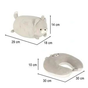 Călătorie pernă 2in1 gât rola pentru avion masina mascota pisica - Img 3