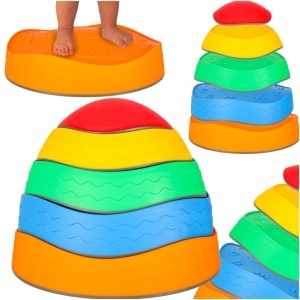 Cale senzorială pietre de râu pentru echilibru podea de formare este lava juca 5pcs