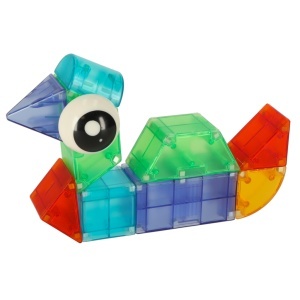 Construcție 3D cărămizi magnetice cu LED-uri strălucitoare 64 de bucăți - Img 3