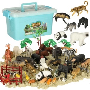 Figurine animale de grădina zoologică set de 59 el.