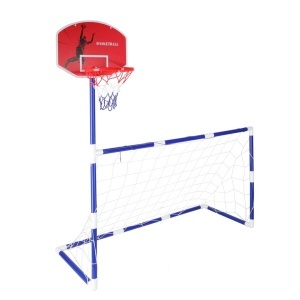 Gol de fotbal pentru fotbal baschet backboard baschet joc 2in1 2 bile pompa - Img 2