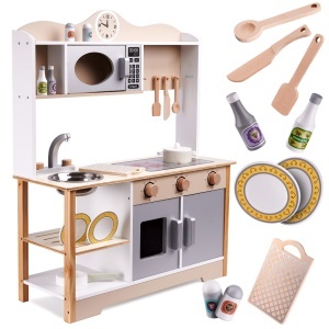 LULILO Bucătărie din lemn pentru copii MDF KUKETO + accesorii