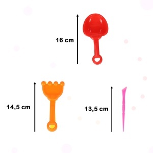 Nisip accesorii jucării mucegaiuri lopeți 28el. - Img 3