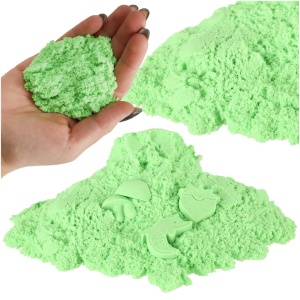 Nisip cinetic 1 kg într-o pungă verde