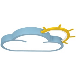 Plafonieră LED plafond pentru camera copiilor LUMELA reglabilă + telecomandă cloud blue - Img 2