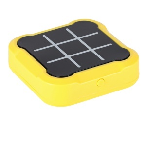 Roata de cruci joc puzzle electronic tic tac toe consola portabil galben - Img 3