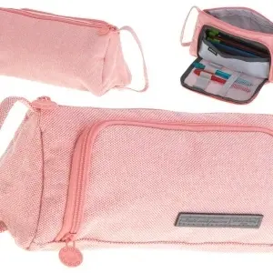 Scoala creion caz dublu sachet dublu vanitatea caz roz - Img 2