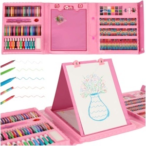 Set de pictură din plastic în cutie 208el roz