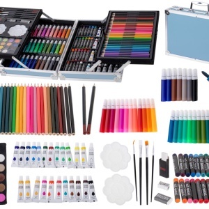 Set de pictură din plastic într-o valiză 145el albastru