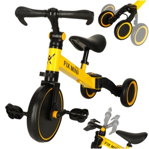 Trike Fix Mini tricicleta de cross-country 3in1 cu pedale galben