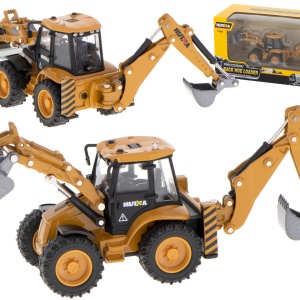 Excavator încărcător buldoexcavator cu cupă Die-Cast model de metal H-toys 1704 1:50