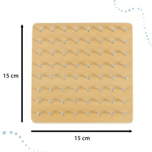 Geoboard geoplan geoplan puzzle din lemn crearea de forme cu benzi de cauciuc - Img 3
