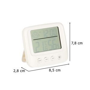 Higrometru Ceas Termometru de cameră Umidometru Contor de umiditate LCD - Img 2