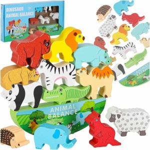 Jigsaw joc de echilibrare a animalelor safari