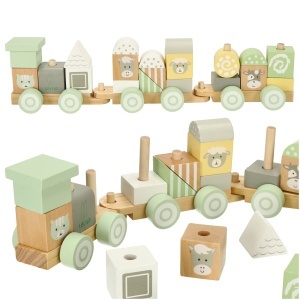 Lulilo Train tren de lemn pastel