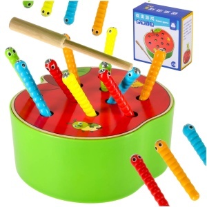 Magnetic din lemn omidă de lemn măr