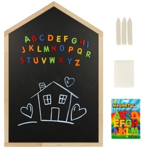 Magnetic tablă de cretă agățat casa + litere de cretă burete de cretă