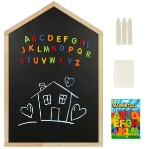 Magnetic tablă de cretă agățat casa + litere de cretă burete de cretă